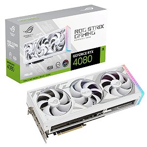 Placa de Video Asus ROG Strix GeForce RTX 4080 White 16GB GDDR6X 256 bit - ROG-STRIX-RTX4080-16G-WHITE