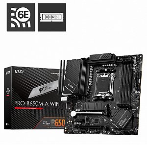 Placa Mãe MSI Pro B650M-A Wi-Fi DDR5 AM5 mATX