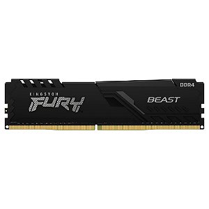 Memória Kingston Fury Beast Black 8GB (1x8GB) DDR4-3600MHz CL17 -  KF436C17BB/8