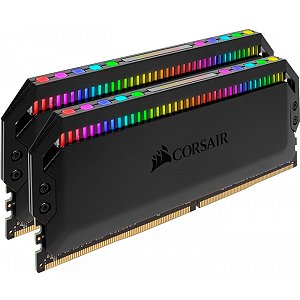 Memória Corsair Dominator Platinum RGB 16GB (2x8Gb) DDR4 3600Mhz C18 - CMT16GX4M2C3600C18