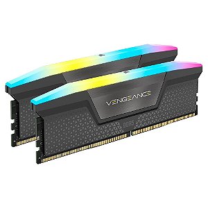 Memória Corsair Vengeance RGB 64GB (2x32GB) DDR5 5200Mhz C40 - CMH64GX5M2B5200Z40K