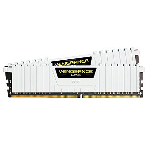 Memória Corsair Vengeance LPX DDR4 16GB (2x8GB) 3200MHz DDR4 CL16 Branca - CMK16GX4M2B3200C16W
