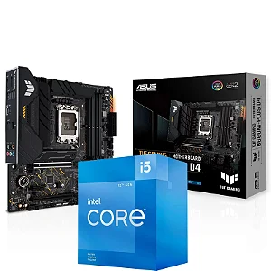 Kit Upgrade Intel Core I5 12400F + Placa Mãe ASUS TUF Gaming B660M-Plus D4 DDR4 LGA 1700 MATX