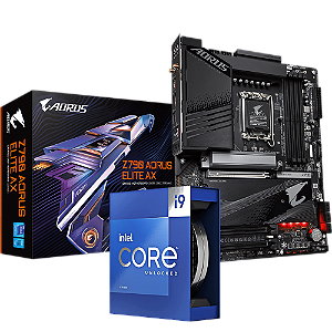 Kit Upgrade Intel Core I9 13900K + Placa Mãe Gigabyte Z790 Aorus Elite AX LGA 1700 ATX DDR5