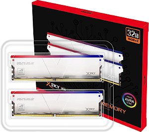 Memória V-Color XSky RGB com certificação ROG 32GB (2x16GB) DDR5 7200Mhz CL36 White - RTMXSL1672836SWK