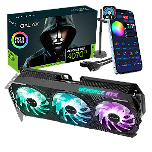 Placa de Video Galax GeForce RTX 4070 Ti EX Gamer 1-Click OC V2 RGB 12GB GDDR6X 192 bit - 47IOM7MD7ADT