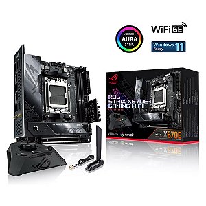 Placa Mãe ASUS ROG Strix X670E-I Gaming Wi-Fi DDR5 AM5 Mini-ITX