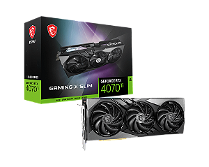 Gk Info Store Placa de Video MSI GeForce RTX 4070 Ti Gaming X Slim 12GB GDDR6X 192 bit - 912-V513-424 image