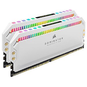 Memória Corsair Dominator Platinum White RGB 16GB (2x8Gb) DDR4 3600Mhz - CMT16GX4M2D3600C18W