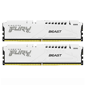 Memória Kingston Fury Beast 32GB 2x16GB DDR5 6000MHz CL36  White - KF560C36BWEK2-32