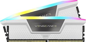 Memória Corsair Vengeance RGB 64GB (2x32GB) DDR5 5200Mhz White C40 - CMH64GX5M2B5200C40W