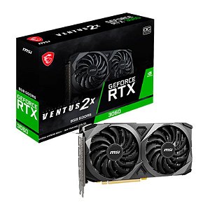 Placa de Vídeo MSI GeForce RTX 3060 VENTUS OC 2X LHR 12GB GDDR6 192Bits - 912-V397-856