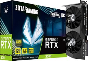 Placa de Vídeo Zotac GeForce RTX 3060 Twin Edge OC LHR 12GB GDDR6 192Bits - ZT-A30600H-10M