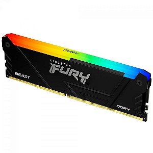 Memória Kingston Fury Beast RGB 16GB (1x16GB) DDR4 3200MHz CL16 - KF432C16BB12A/16