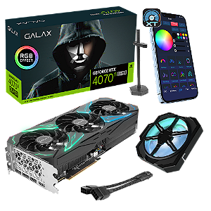 Placa de Video Galax GeForce RTX 4070 Ti SUPER SG 1-Click OC 16GB GDDR6X 256 bit - 47UZM6MD6MER