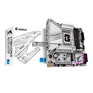 Placa Mãe Gigabyte Z790M Aorus Elite AX ICE Wi-FI DDR5 LGA 1700 MATX