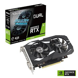 Placa de Video ASUS Dual GeForce RTX 3050 6GB GDDR6 128Bits - 90YV0K61-M0NA00