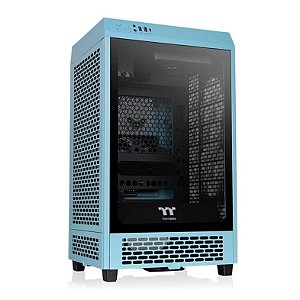 Gabinete Thermaltake The Tower 200 Turquoise Edition Mini Tower Mini-ITX Amarelo Sem Fonte Com 2 Fans - CA-1X9-00SBWN-00