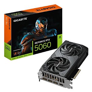 Gk Info Store Placa de Video Gigabyte GeForce RTX 5060 Windforce 8B GDDR7 128 bits - GV-N5060WF2OC-8GD image