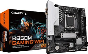 Placa Mãe Gigabyte B650M Gaming WiFi AM5 MATX DDR5