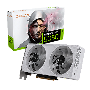 Placa de Video Galax GeForce RTX 5050 1-Click OC White 8GB GDDR7 128 bits - 55NSL8MHCZBS