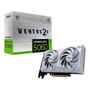 Placa de Video MSI Geforce RTX 5060 Ventus OC White 2X 8GB GDDR7 128 bits - 912-V537-018