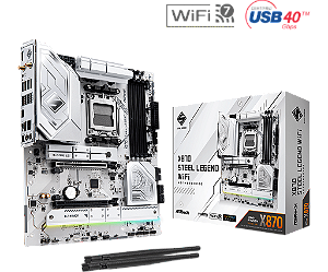 Placa Mãe ASRock X870 Steel Legend Wi-Fi 7 DDR5 AM5 ATX - 90-MXBPJ0-A0U