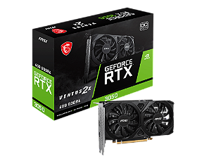 Placa de Vídeo MSI GeForce RTX 3050 Ventus 2x 6GB GDDR6 96 Bits - 912-V812-015