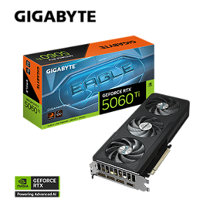 Placa de Video Gigabyte GeForce RTX 5060 Ti Eagle MAX OC 8GB GDDR7 128-bit - GV-N506TEAGLEMAX-OC-8GD