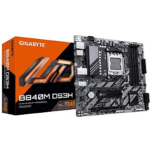 Placa Mãe Gigabyte B840M DS3H LGA1851 mATX DDR5