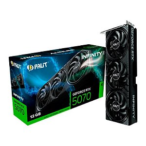 Placa de Vídeo Palit GeForce RTX 5070 Infinity 3 12GB GDDR7 192 Bit - NE75070019K9-GB2050S