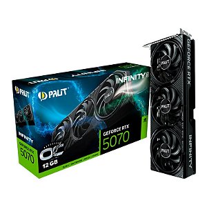 Placa de Vídeo Palit GeForce RTX 5070 Infinity 3 OC 12GB GDDR7 192 Bit - NE75070S19K9-GB2050S