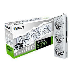 Placa de Vídeo Palit GeForce RTX 5070 White OC 12GB GDDR7 192 Bit - NE75070U19K9-GB2050W