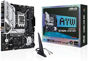 Placa Mãe ASUS B760M-AYW DDR5 LGA1700 mATX