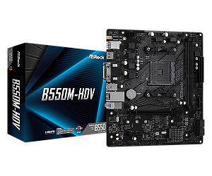 Placa Mãe ASRock B550M-HDV DDR4 AM4 mATX