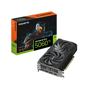 Placa de Video Gigabyte GeForce RTX 5060 Ti Windforce MAX OC 8GB GDDR7 128 bit - GV-N506TWF2MAX-OC-8GD