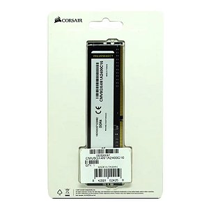Memória RAM Corsair ValueSelect 8GB DDR4 2400 MHz - CMV8GX4M1A2400C16
