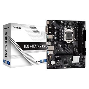 Placa Mãe Asrock H510M-HDV/M.2 SE DDR4 Socket LGA 1200 Chipset Intel H510 Micro ATX