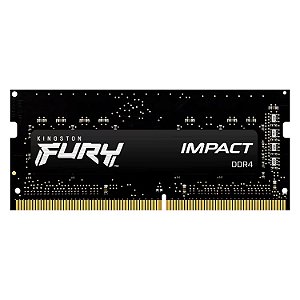 Memória RAM Kingston Fury Impact 16GB DDR4 3200MT - s para Notebook - KF432S20IB - 16