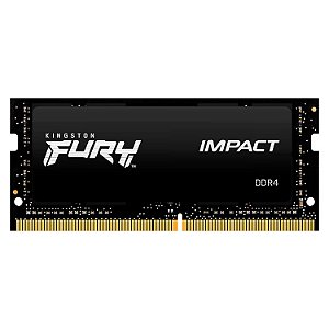 Memória RAM Kingston Fury Impact 8GB DDR4 3200MHz para Notebook - KF432S20IB - 8