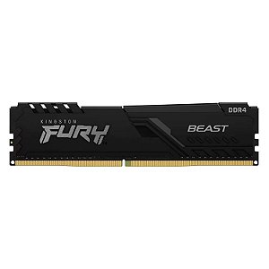 Memória RAM Kingston Fury Beast 16GB DDR4 3200 MHz - KF432C16BB - 16
