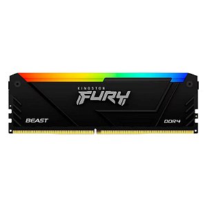 Memória RAM Kingston Fury Beast RGB 32GB DDR4 3600 MHz - KF436C18BB2A/32