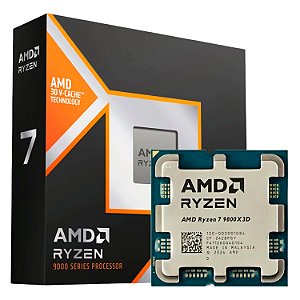 Processador AMD Ryzen 7-9850X3D Socket AM5 8 Core 16 Threads 4.7GHz e 5.6GHz Turbo Cache 104MB