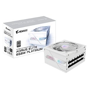Fonte Gigabyte AORUS Elite GP-AE850PM PG5 ICE ATX 850W 80 Plus Platinum Full Modular - Preto