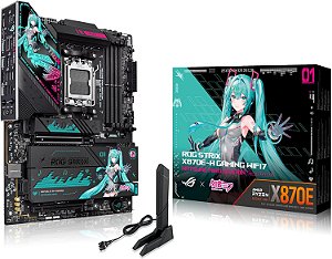 Placa Mãe Asus ROG Strix X870E-H Gaming Hatsune Miku Edition DDR5 AM5 ATX