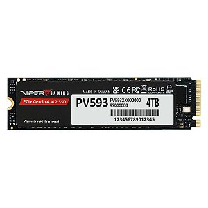 SSD 4TB Patriot Viper PV593 M.2 NVMe PCIe 5.0 14000MBs/13000MBs - PV593P4TBM28H