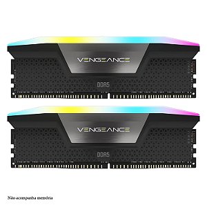 Memória RAM Corsair Vengeance RGB DDR5 - CMHLEKIT2-D5 Kit 2 Módulos Estético