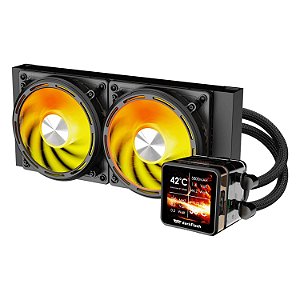 Water Cooler para Processador darkFlash Explore DE240 ARGB Display IPS 2.88" - Preto