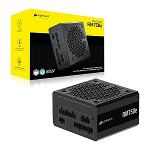 Fonte Corsair RM750E CP-9020295-NA ATX 750W 80 Plus Gold Full Modular - Preto