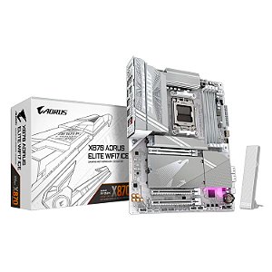 Placa Mãe Gigabyte X870 Aorus Elite WiFi 7 Ice DDR5 AM5 ATX